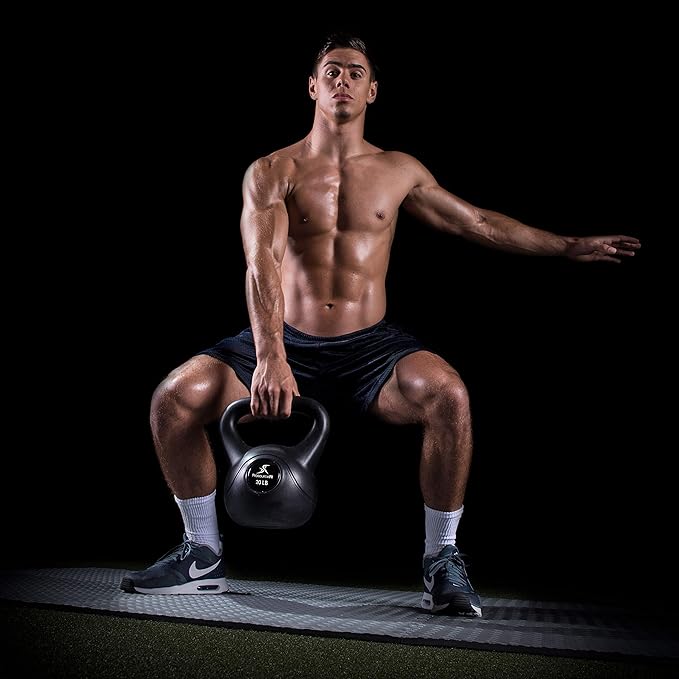 ProsourceFit Vinyl Plastic Kettlebell 15 lbs