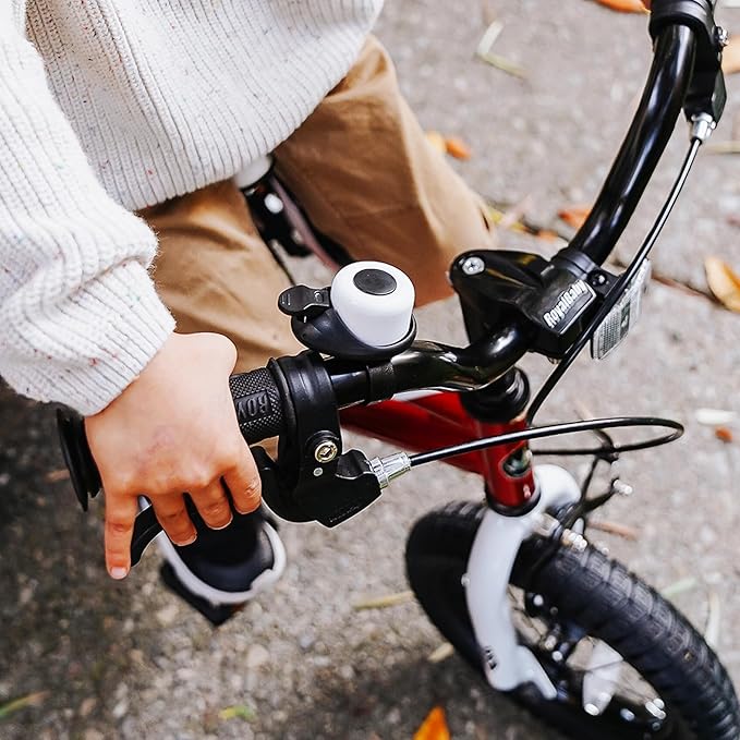 RoyalBaby Kids Bike Bell, Bicycle Accessories for Boys and Girls, Easy Installation, Black Pink