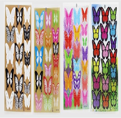 3D Three-Dimensional Butterfly Black and White Simulation Butterfly Wall Sticker Bedroom Decoration Sticker