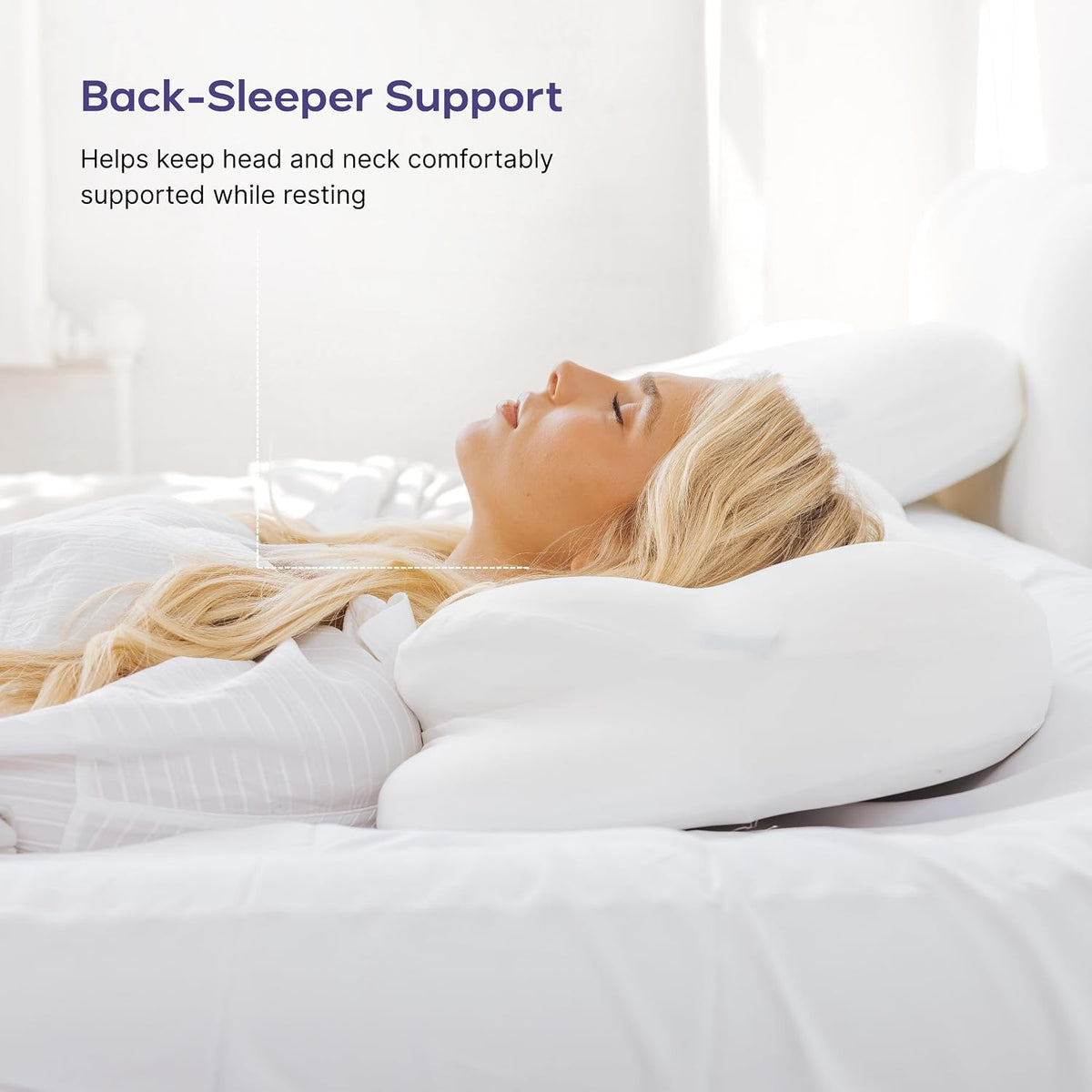 Mellow Sleep Cloud Align Pillow, 2 Pillow Bundle With Pillowcases, Regular Size
