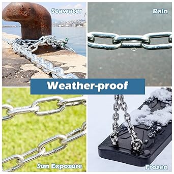 Stainless Steel Chain, 18 in 1.64 Ft Small Strong Chain Link Chain, Light Duty Chainlink Utility Metal Decorative Chain Camping Pet Dog Chain Hanging Chain for Bird Feeder Planters Signs