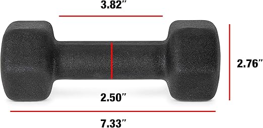 Cap Barbell CAP Barbell Black Neoprene Coated Dumbbell