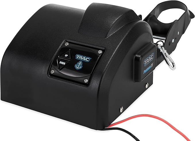 Camco TRAC Outdoors Pontoon 35-G3 Electric Anchor Winch Features a High-Efficiency, 12-Volt DC, All Steel Gear Motor and 100-feet of Pre-Wound Double-Braid Anchor Rope (69003)