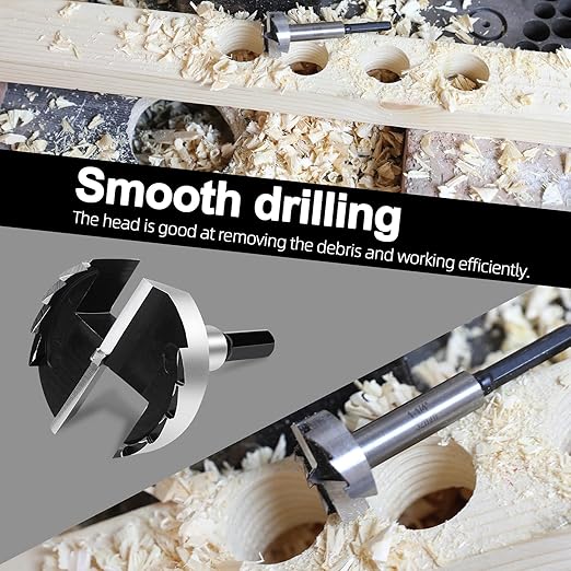 2-18 Inch Forstner Bit for Woodworking,2-18" Forstner Drill Bit for Wood,Wood Drill Bit Woodworking Hinge Cutter Tool for Wood Plywood Plastic