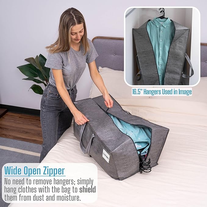 VENO 8 Pack Moving Bags wBackpack Straps, Heavy Duty, Moving Boxes Alternative, Packing Supplies, Large Storage Totes for Dorm Room Essentials with Zipper for Clothes (Gray, 8 Pack)
