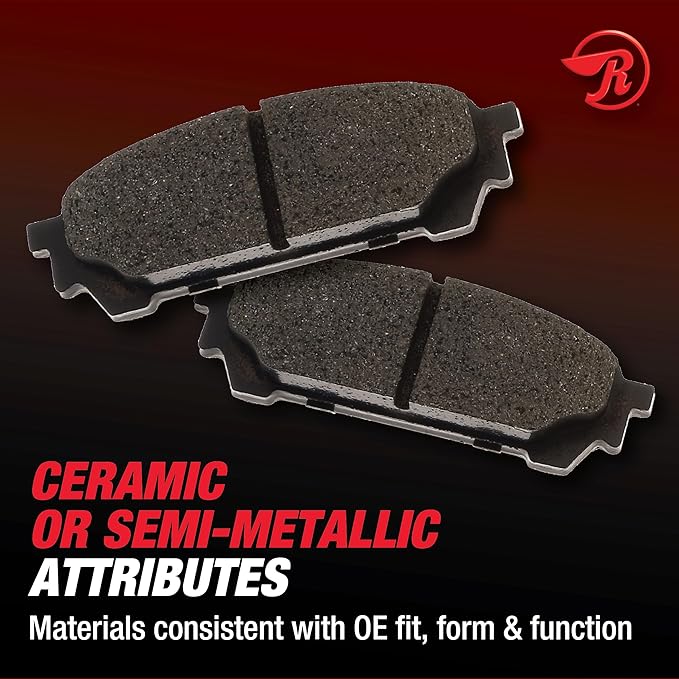 Raybestos R-Line Automotive Replacement Rear Brake Pad Set for Select Ford, Lincoln (MGD1377CH)