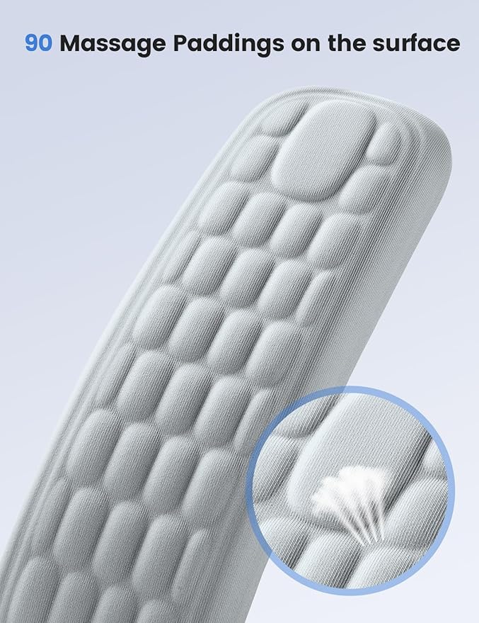 Memory foam gel wrist rest set for keyboard and mouse, ergonomic wrist support, for office, games, computer, laptop, Mac, gray color