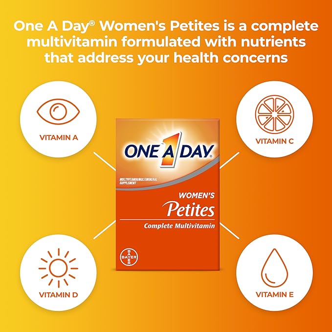 One A Day Womens Petites Multivitamin,Supplement with Vitamin A, C, D, E and Zinc for Immune Health Support, B Vitamins, Biotin, Folate (as folic acid) more,Tablet, 160 count