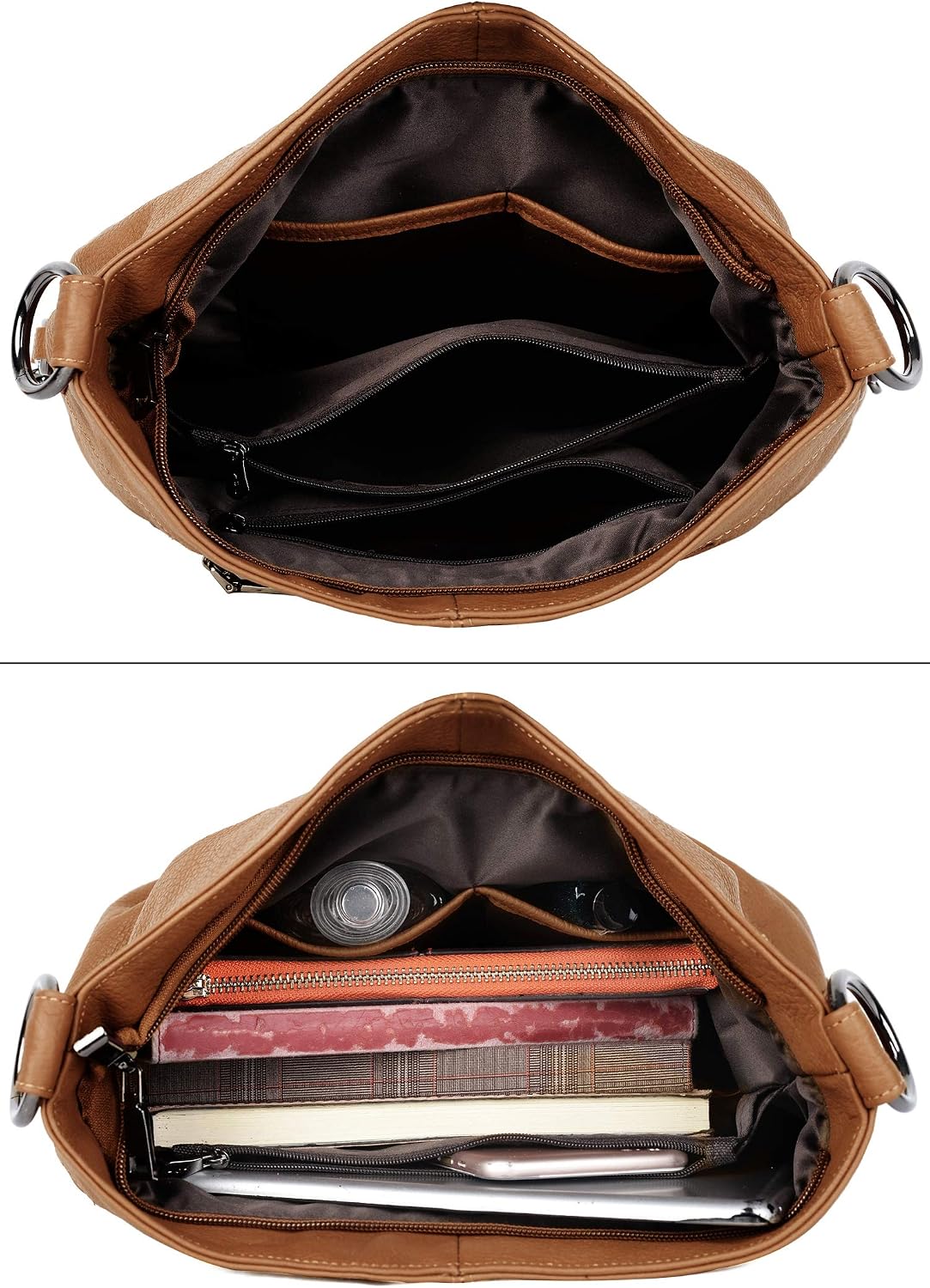 YALUXE Genuine Leather Shoulder Bags Stylish Hobo Handbags Purses Crossbody Bags for Women Genuine Leather, Stylish