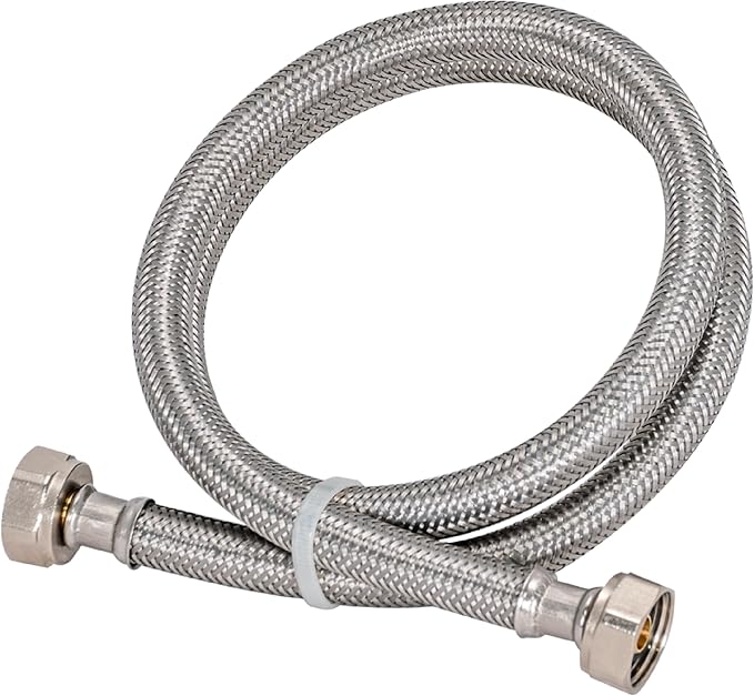 Eastman 60 inch Steel-Flex Faucet Connector, 12 Inch FIP x 12 Inch FIP, Braided Stainless Steel Faucet Supply Line, 48022