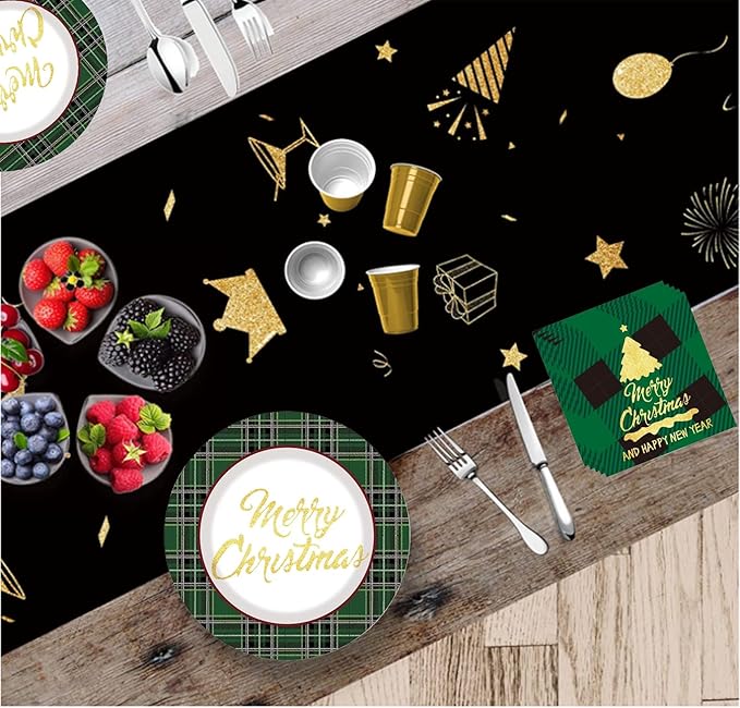 TAPARU Merry Christmas Party Paper Plates
