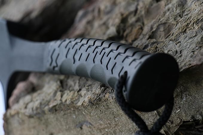 Schrade Delta Class Bedrock Camp Axe 11.1in Full Tang Hatchet with 3.6in Stainless Steel Blade and TPR Handle for Outdoor Survival Camping and Everyday Tasks