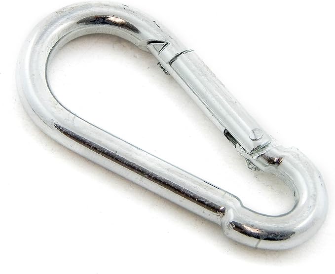 Red Hound Auto Steel Spring Snap Quick Link Carabiner Hook Clip 2-38 Inches Length - Medium Duty 130 Pound - 732 Inches Thick
