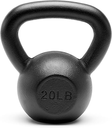 Premium Powder Coated Solid Cast Iron Kettlebell Weights 5, 10, 15, 20, 25, 30, 35, 40, 45 lbs