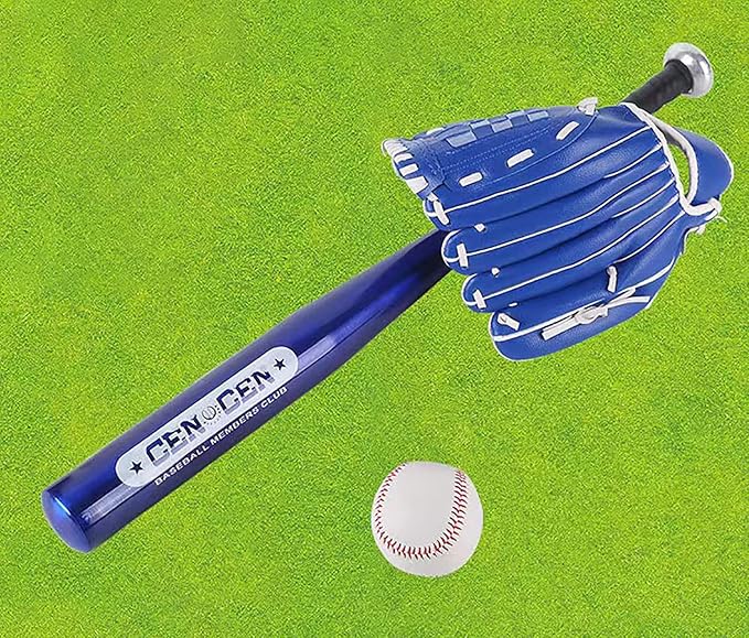 Baseball Glove with Baseball Catcher's Mitt PU Leather Left Hand Gloves 10.511.512.5 for Kids Youth Adult Right Hand Throw (Blue, 10.5)