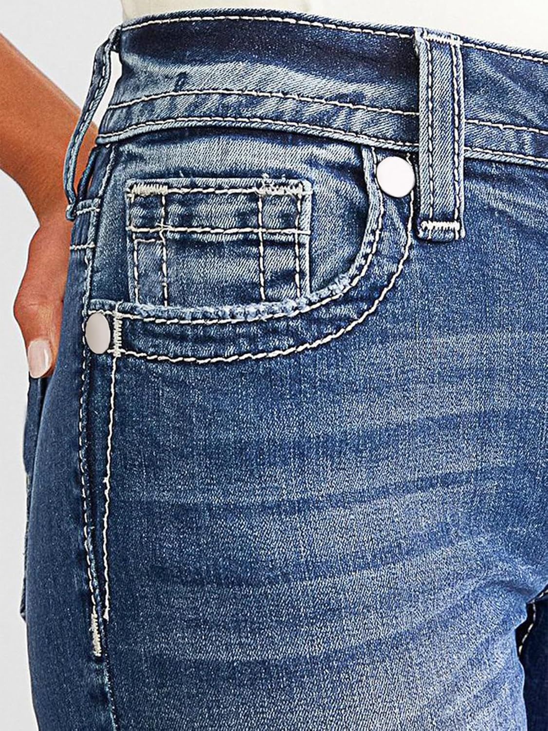 Women's Butt Lifting Mid Rise Tummy Control Skinny Jeans