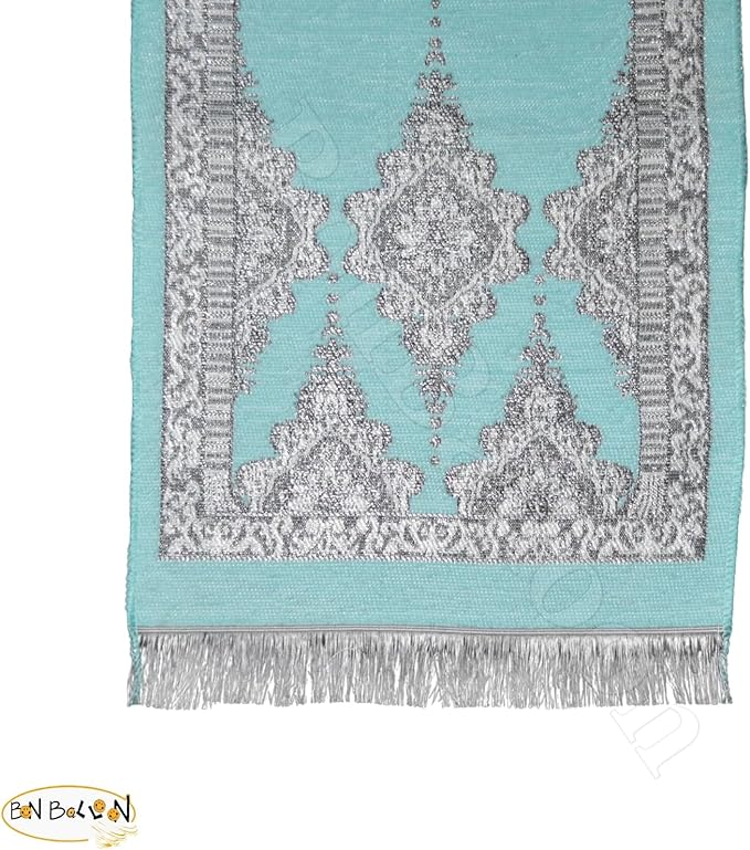 Light Blue Prayer Rug Muslim Carpet Mat Islamic Childrens Salat Small Kids Janamaz Sajda Rugs Sajadah Namaz Sajjadah Child Toddler Mosque Mini Praying Gebetsteppich Musallah Salah Masged Ramadan