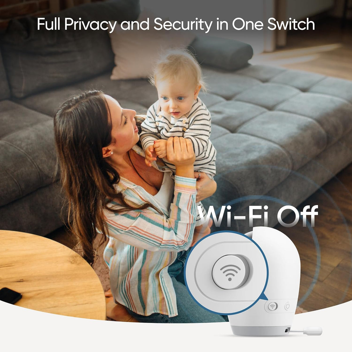 eufy Baby Monitor E21, 4K UHD Camera, 5" 720p Screen, No Wi-Fi | No Subscription Fee, WiFi & No Wi-Fi, 8x Zoom, Dual Wi-Fi/Local, 24/7 App Recording, ANR, Built-in Battery