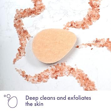 Buf-Puf Gentle Facial Sponge, Dermatologist Developed, Removes Deep Down Dirt Makeup That Causes Breakouts and Blackheads, Reusable, Exfoliating, 1 Count