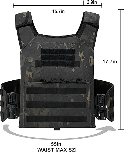 Quick Release Outdoor Tactical Vest Molle Lightweight Airsoft Vest for Adult