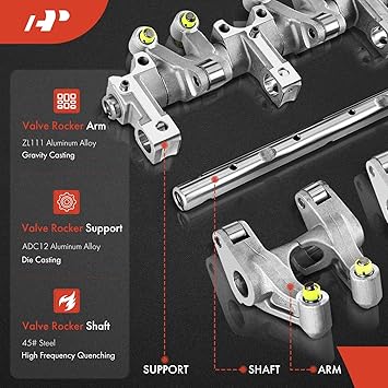 A-Premium Rocker Arm Shaft Lifter Assembly Compatible with Chrysler 300 05-10, Pacifica 04-08 Dodge Charger 06-10, Challenger 09-10, Journey 09-10, Magnum 05-08, 3.5L 4.0L, Replace 4892293AC