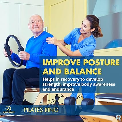 ProBody Pilates Fitness Ring 14 Inch Pilates Ring for Focusing on Toning Inner Thighs, Arms, and Core