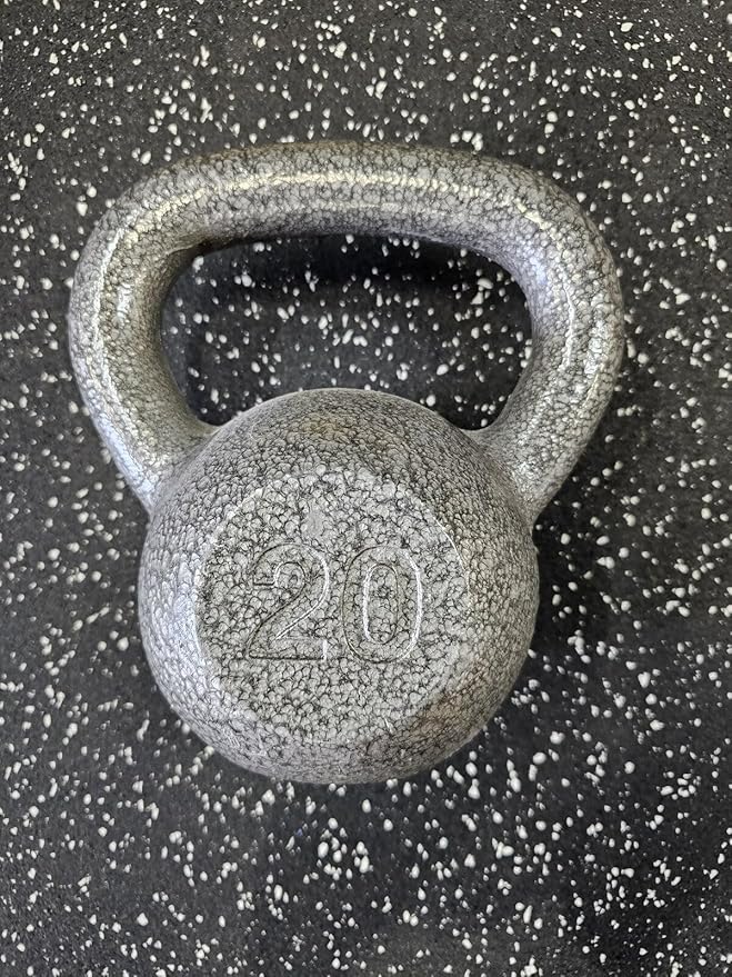 20 lb Kettlebell Cast Iron Hammertone Gray