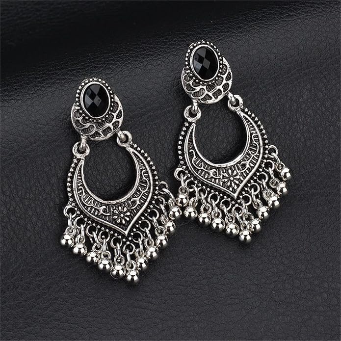 Vintage Chandelier Earrings Beaded Tassel Earring for Women Bohemian Ethnic Retro Style Gold Silver.