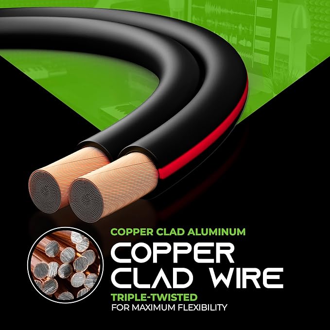 GEARit 12AWG Speaker Wire, Pro Series 12 Gauge Speaker Wire Cable (200 Feet 60.96 Meters) Great Use for Home Theater Speakers and Car Speakers, Black