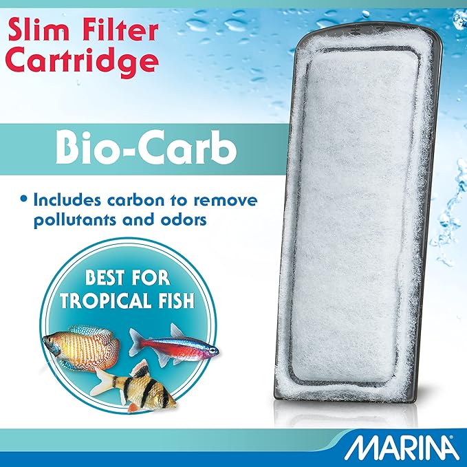 Marina Slim Filter Carbon Plus Ceramic Cartridge, (3 Pack) , 3 Cartridges each, White