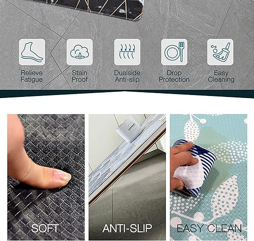 UpNUpCo Artistic Beautiful Anti Fatigue Kitchen Floor Mat - Unique Floor Mat - Pain Relief Padded Kitchen Mat - Floor Mats for in Front of Sink (1ct) -47" X 17.5" X 10mm Spicy