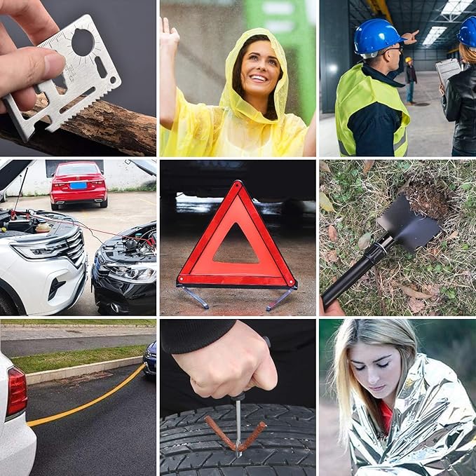 AUTODECO Roadside Emergency Car Kit 95 Pieces