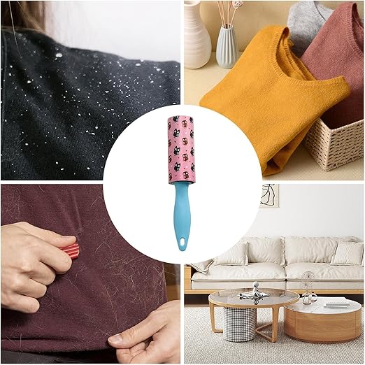 Sticky Hair Lint Roller Lint Roller for Clothes, Extra Sticky Lint Remover Brush Includes 30 Sheets, Lint Cleaner, Portable Pet Hair Remover Clothes Cleaner Roller Clothes Carpet Sofa Furniture, Blue