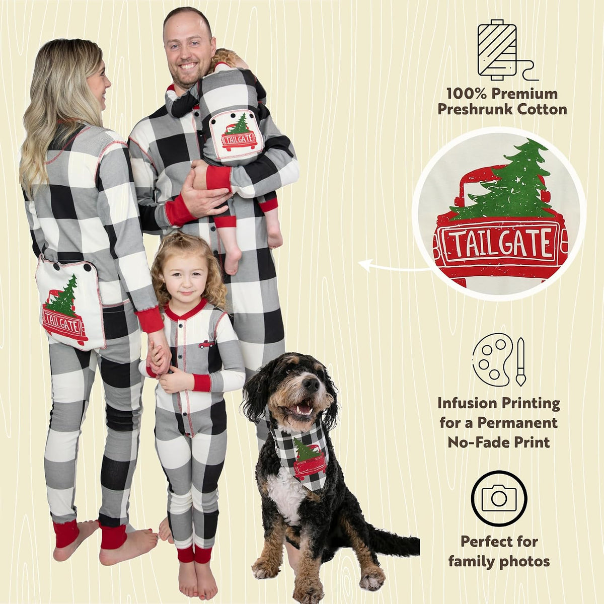 Lazy One Flapjacks, Matching Christmas Pajamas for The Dog, Baby & Kids, Teens, and Adults