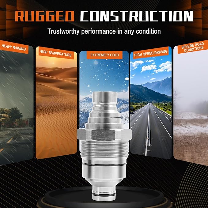 PANGOLIN 7246799 Hydraulic Male Flat Face Quick Connect Coupler 48mm Thread Diameter Hydraulic Coupler for Bobcat T180 T190 T200 T250 T300 T320 Excavator E32 E32i Parts