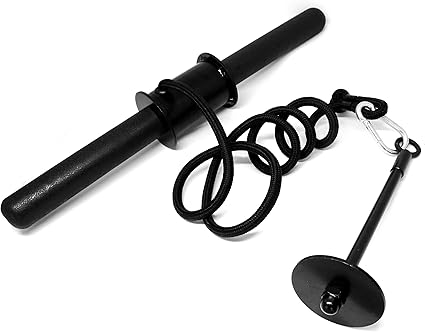A2ZCARE Wrist and Forearm Blaster Wrist Roller and Forearm Roller - Perfect for Strength Training and Workout Fit 1-inch Standard Weight Plates