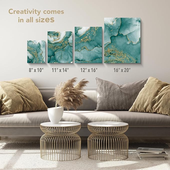 ArtSkills Stretched Canvases for Painting, 8x10 Canvas Painting Supplies for Artists, Blank Canvas Pack, 4-Pack