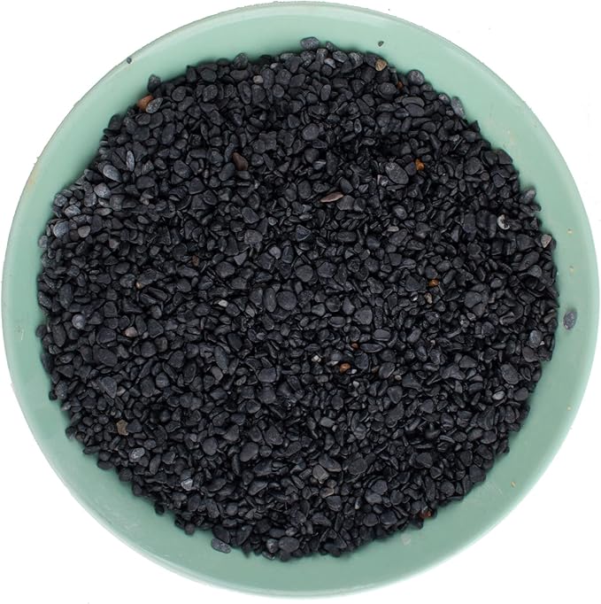 Avalution3 6-9 mm Natural Black Gravel 3LB, Polished Stone Succulent Plant Bonsai Stone DIY Plant Rock for Garden Outdoor Indoor Vase Gravel Aquarium Fish Tank Fairy Gardening Filling Decoration
