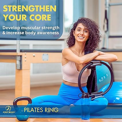 ProBody Pilates Fitness Ring 14 Inch Pilates Ring for Focusing on Toning Inner Thighs, Arms, and Core