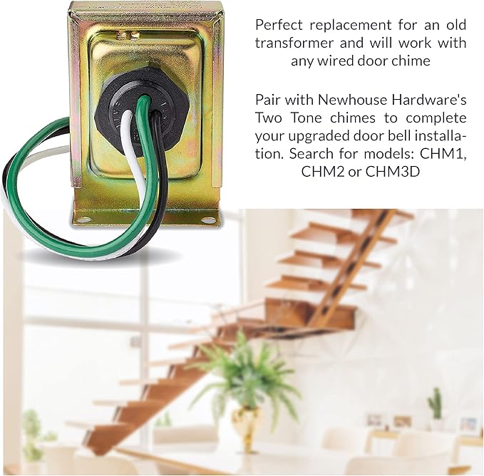 Newhouse Hardware 16TR Doorbell Transformer, wired 16V10VA, Assorted