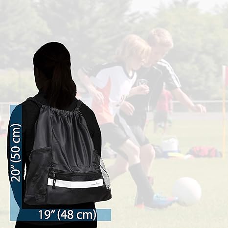 Athletico Drawstring Soccer Bag - Soccer Backpack For Boys or Girls Can Also Carry Basketball or Volleyball