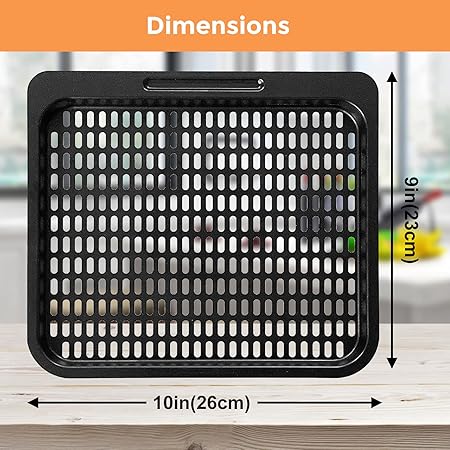Air Fryer Cooking Tray for Instant Vortex Plus10 Quart, 2 PCS Food Grade Nonstick Replacement Rack Parts Grill Pan Crisper Plate for Innsky 10.6Qt CROWNFUL 10.6Qt Air Fryer Oven, Dishwasher Safe