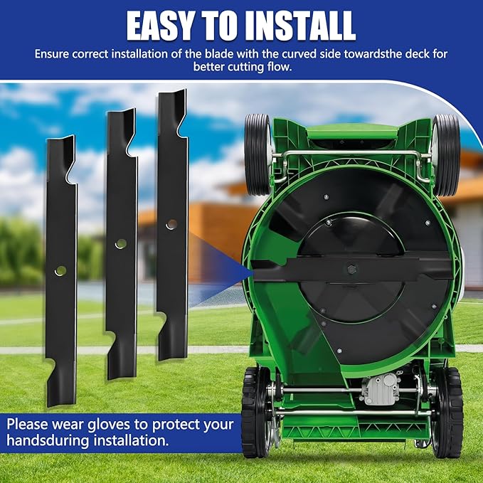 Upgrade 115-9650-03 115-2454-03 (3 Pack) Lawn Mower Blades Replace for 115-4999 115-4999-03 18-34" Mower Blade,for Toro Timecutter 54 Inch MX5400 MX5480 ZX5450 ZX5400 ZX5420 Deck Lawn Mower