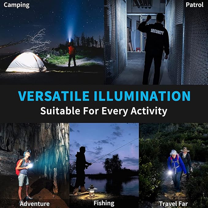LED TorchCompact Handheld Battery Powered,Mini Torch Water Resistant for Camping, Tactical Torch Flashlights with High Lumens, Mini Flashlight for Emergency Outdoor Use, Super Bright