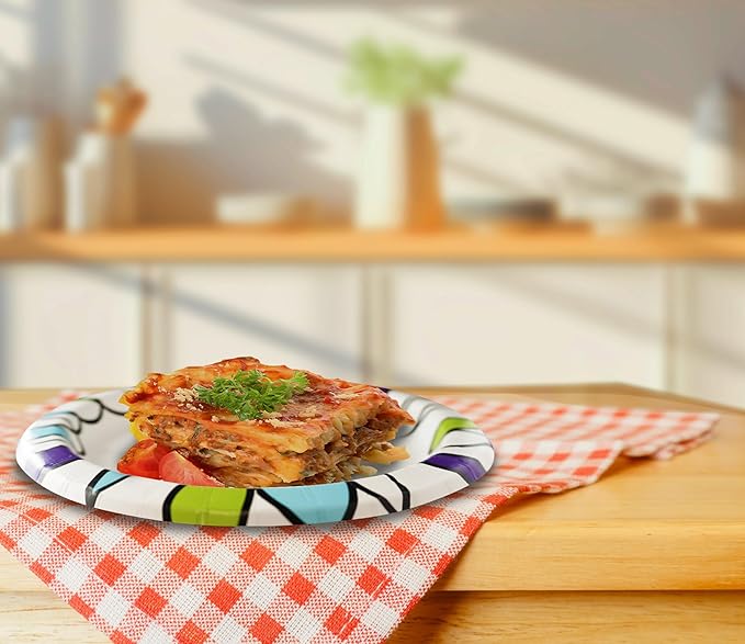Basics Ultra Paper Plates, 8.62 Inch, Disposable, 120 Count
