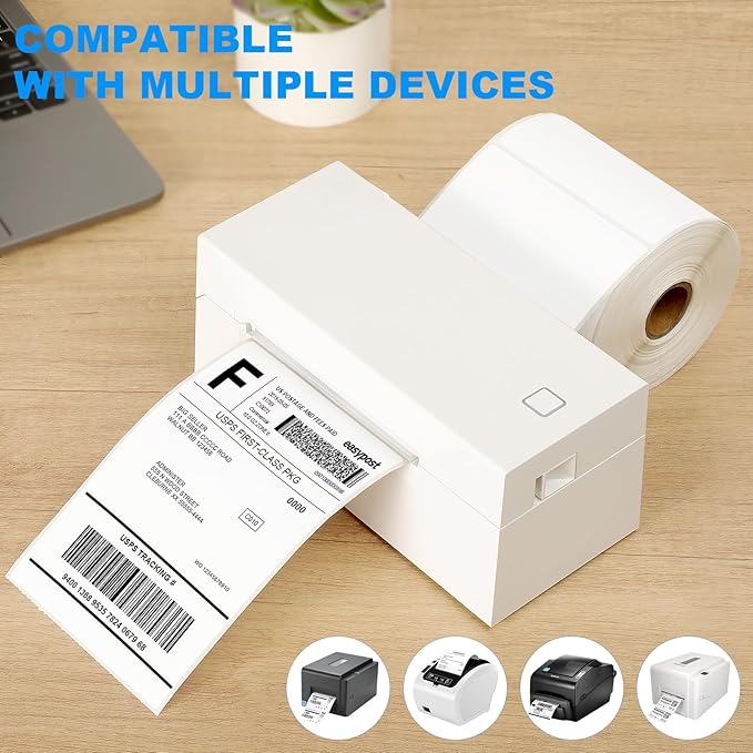 MaxGear 4" x 6" Direct Thermal Shipping Labels, 500 Perforated Mailing Labels, Compatible with Brother, Zebra, Rollo Most Thermal Printers, Commercial Grade, Not for Dymo