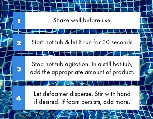 Spa and Hot Tub Defoamer - Quickly Takes Foam Down - 16 Ounce Pint