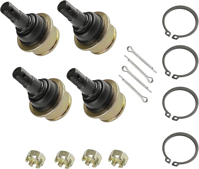 Upper Lower Ball Joints Compatible for Yamaha 350 400 450 700 Rhino YXR700 2008-2013 Rhino 660 YXR660 2004 2005 2006 2007 4PCS replace 37S-23549-01-00 37S-23549-00-00 5FU-F3549-00-00