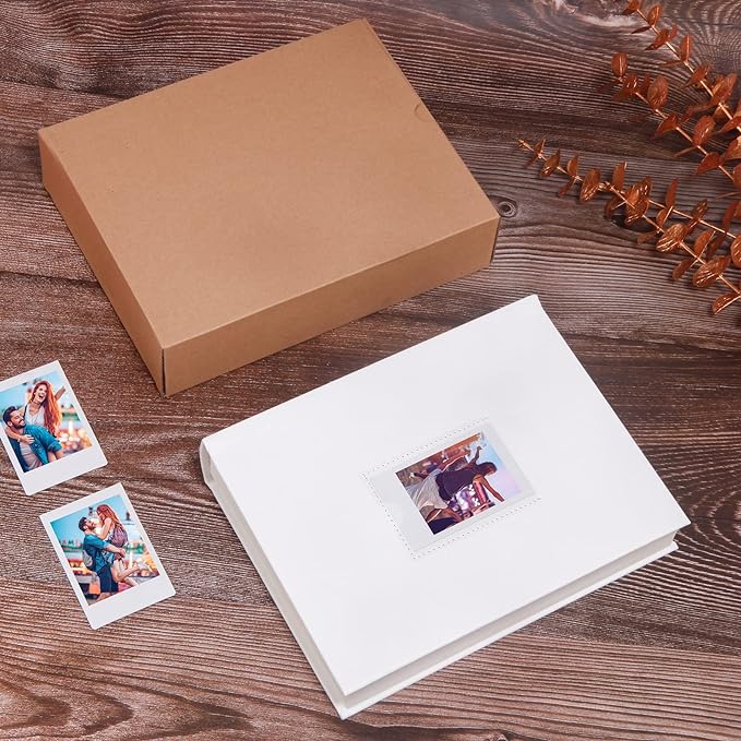 128 Pocket Photo Album with Writing Space and Front Window, 3 Inch Picture Book for Polaroid Compatible with Fujifilm Instax Mini 12 11 9 8 7 99 40 Instant Camera,K-pop Photocards (White)