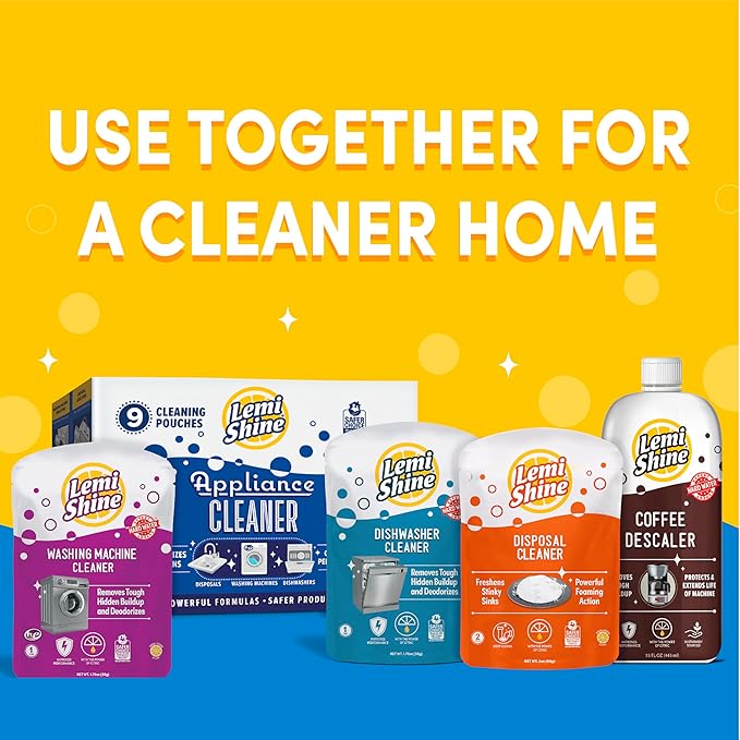 Lemi Shine Washing Machine Cleaner, Restore Performance, Biodegradable Ingredients (1 Count)
